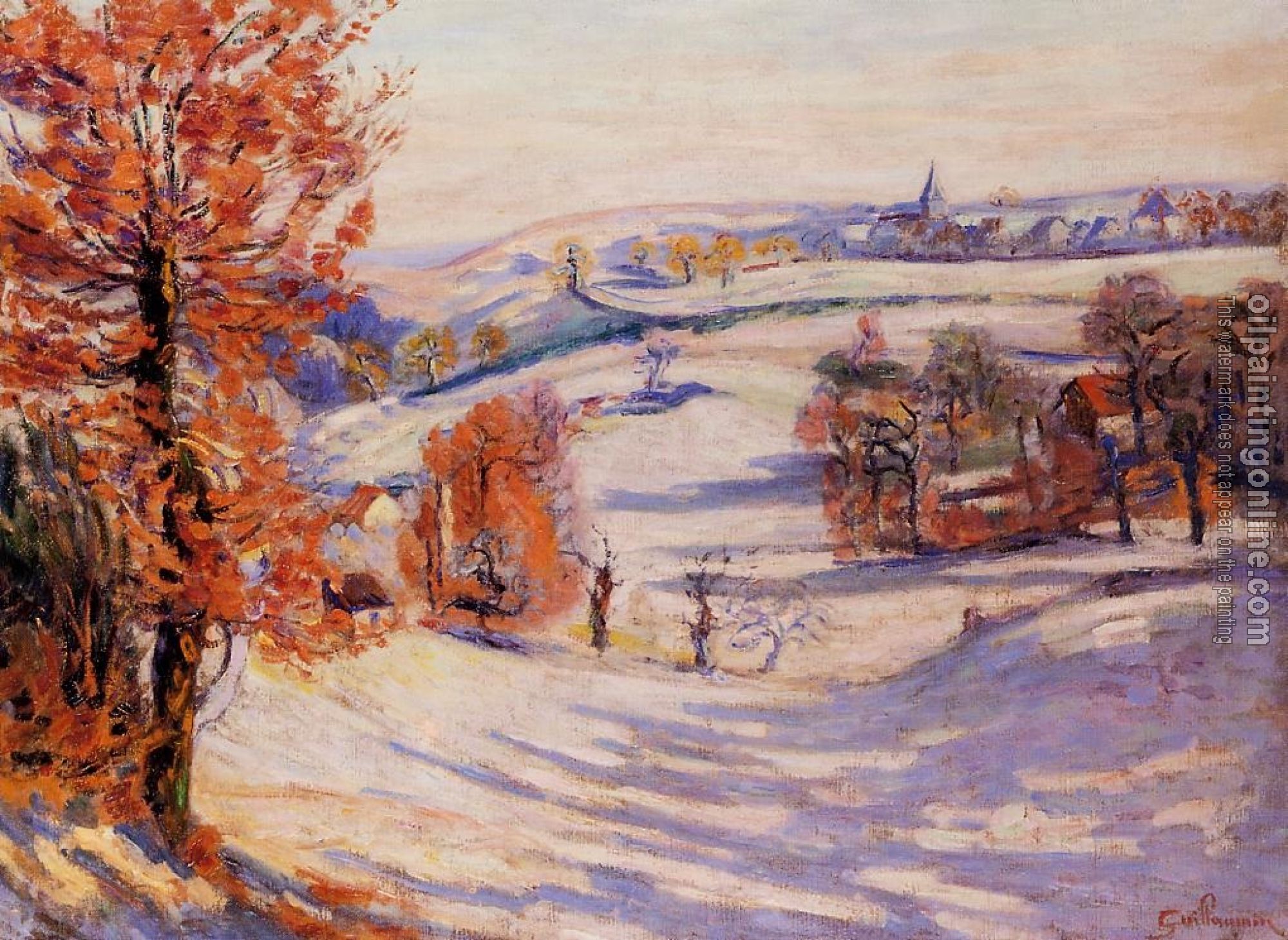 Guillaumin, Armand - Snow at Crozant